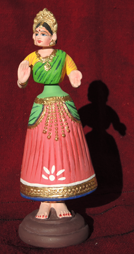 figurine poupée danseuse bolywood papier mache inde